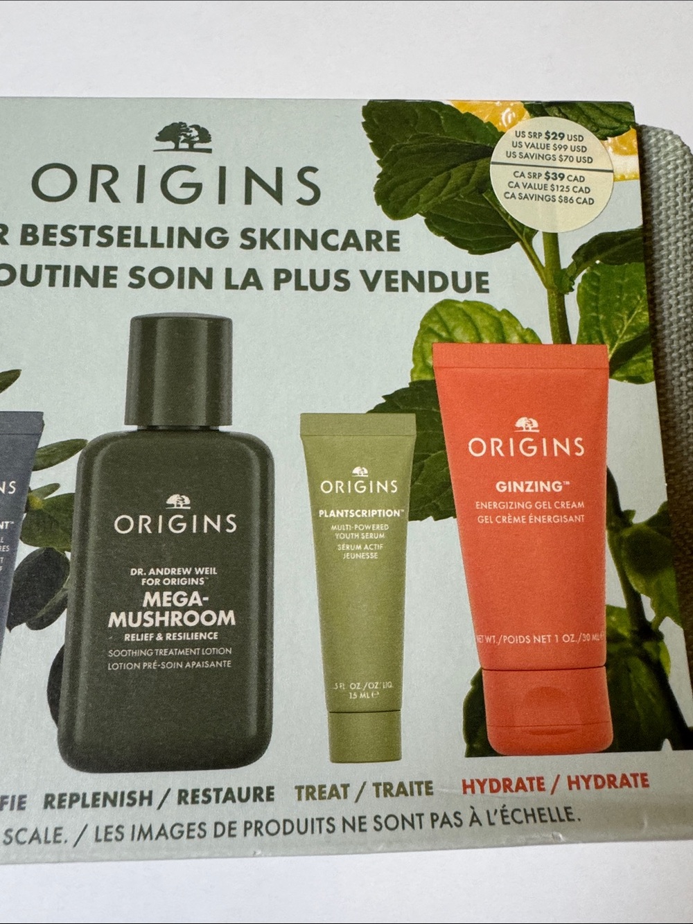 New ORIGINS Bestselling Skincare Five  Travel Set - Picture 4 of 7